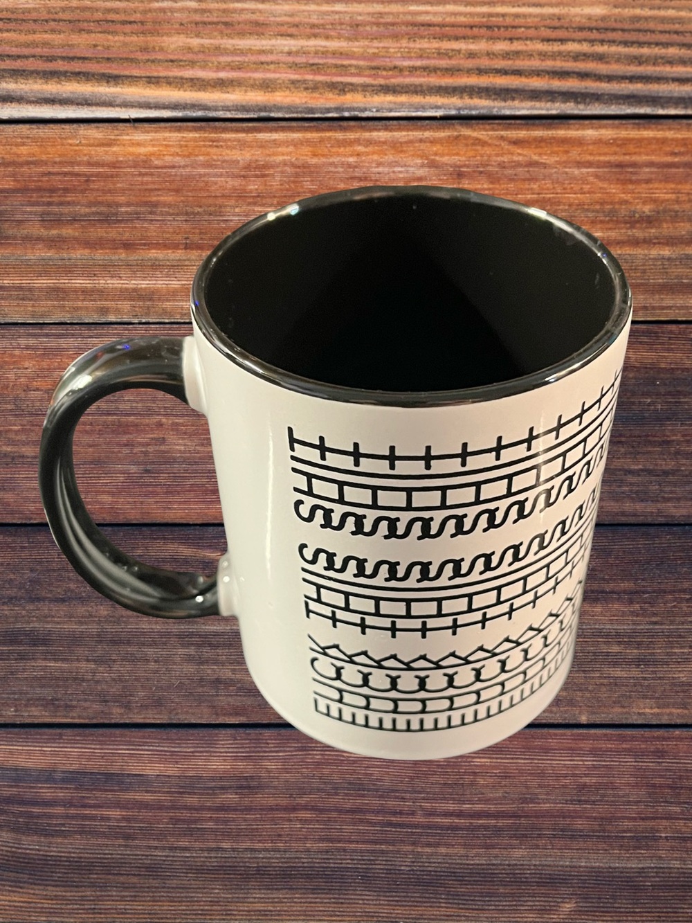 Funny Sarcastic “F**K THIS S**T” Black White Pattern Hidden Message Coffee